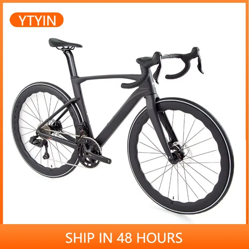 YTYIN ألياف الكربون الكاملة 700C TW CYCLONE-3rd اللاسلكية EDS 24S الكهربائية Superlight اللون سباق الطريق دراجة دراجة للكبار #1