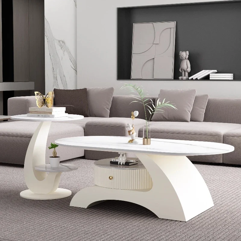 

White Japanese Coffee Table Decoration Designer Space Saving Modern Coffee Table Center Minimalist Stoliki Kawowe Furniture Home