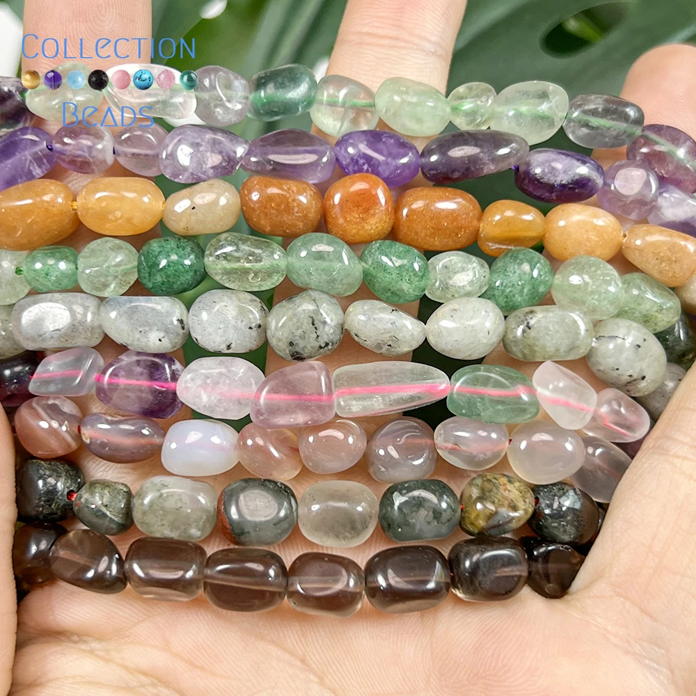 Natürliche 8-10mm Amethyst Labradorit Roter Aventurin Unregelmäßige Lose Perlen für Schmuckherstellung DIY Armband Zubehör 15 Zoll – Detail 4