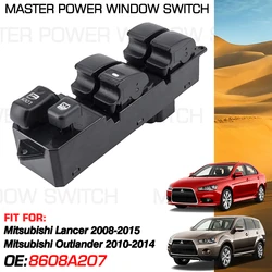 8608A207 Front Driver Side Window Switch Button Panel 18 Pins For Mitsubishi Outlander Lancer 2008-2015 8608A068 8608A187