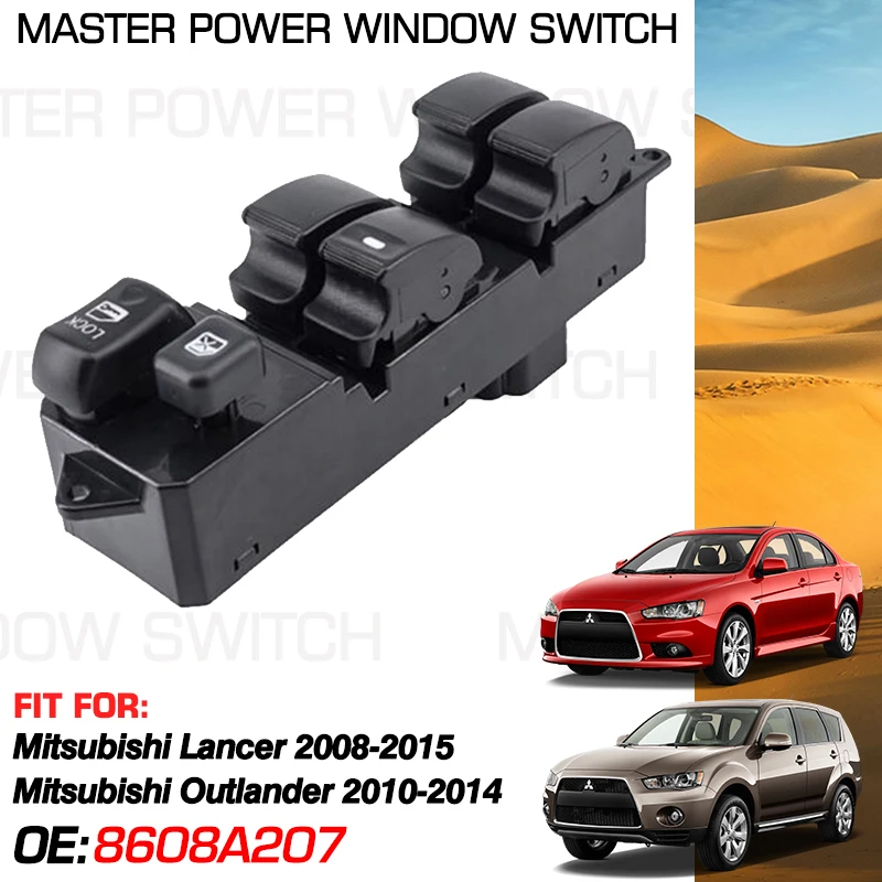 8608 a207 przednie Panel przycisku przełącznika sterownika bocznego okna 18 pinów dla Mitsubishi Outlander Lancer 2008-2015 8608 a068 8608 a187