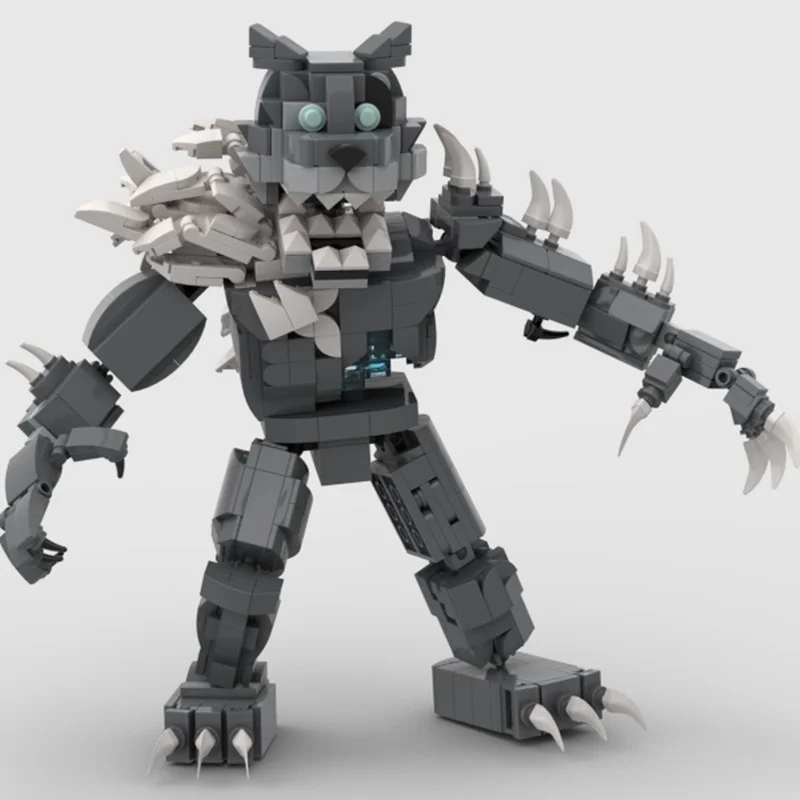 775PCS MOC Wildlife Wolf Sculpture Model Inspired Desk Ornament Detailed Creative Assembly Blocks Decorative Showcase Toy Gift