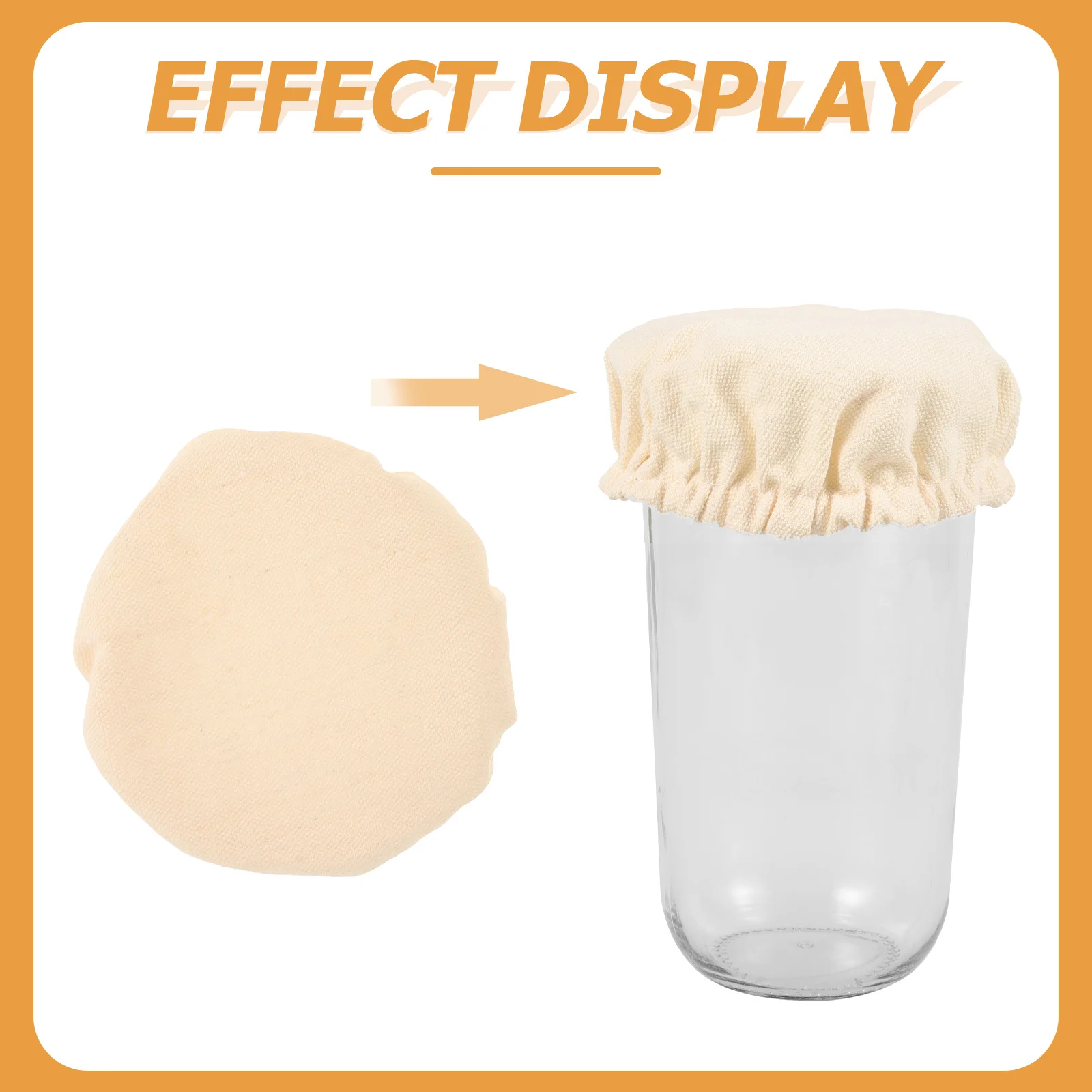 

4pcs Fermentation Jar Cloth Cover 7.5-10.5Cm Reusable Lid For Sourdough Proofing Wide Mouth Canning Jars Kitchen Storage