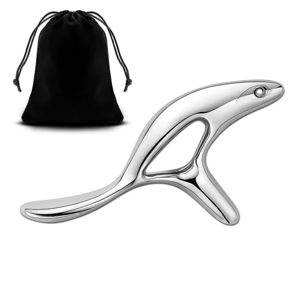 

1 шт., металлический треугольный массажер, меридиан, инструмент для акупунктурного массажа, ручной скребок Гуа Ша для расслабления мышц всего тела, ног, шеи