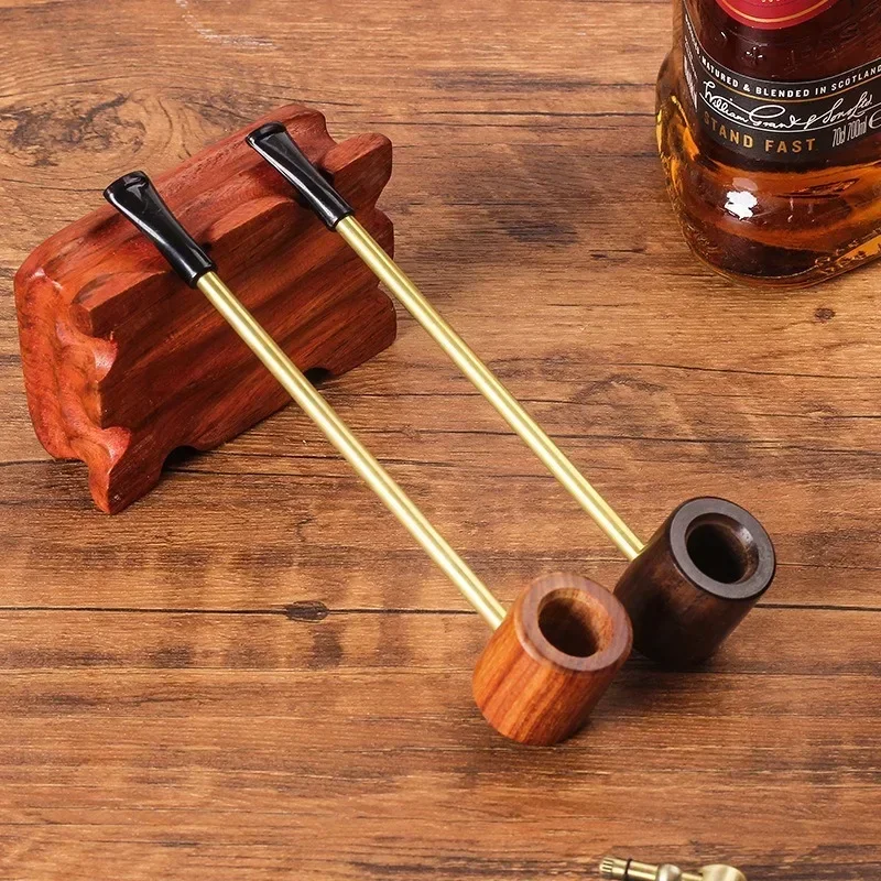 

Wooden Long Pipe Smoking Pipes Portable Smoking Pipe Herb Tobacco Pipes Grinder Smoke Gifts