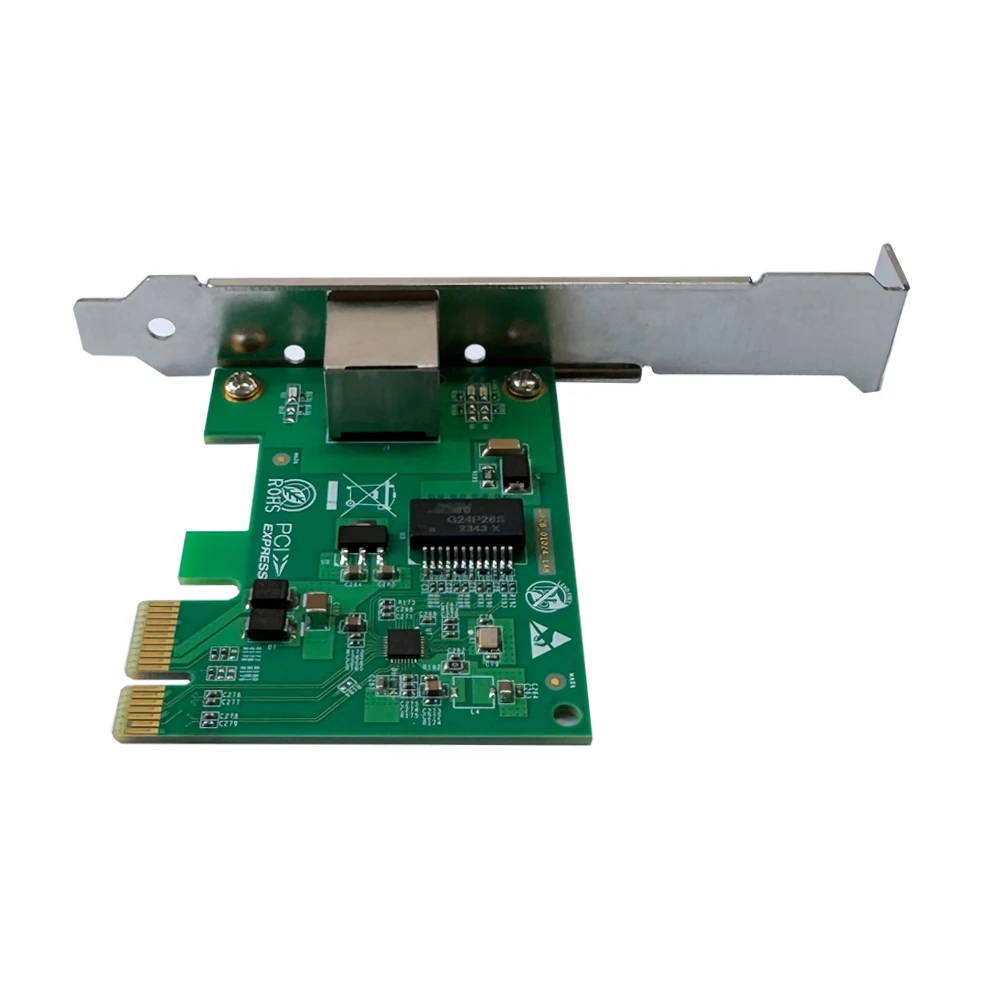 بطاقة شبكة الخادم 1G 1000Base-T منفذ واحد RJ45 PCI-E محول إيثرنت للخادم موتوركوم YT6801