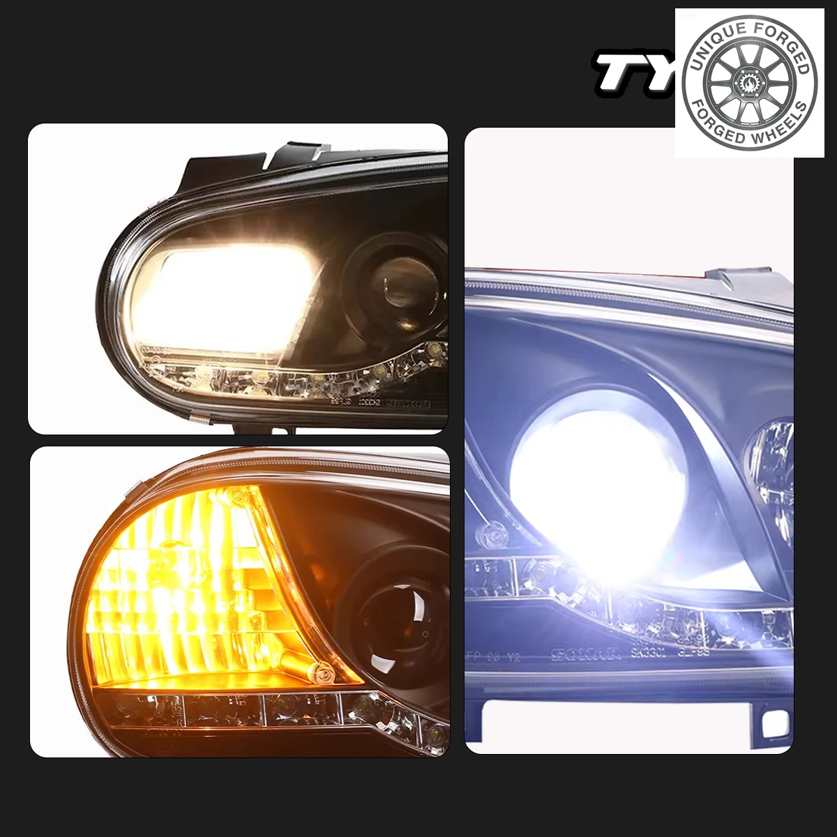 

Фара BC Car для VW Golf 4 (2004-2008), модифицированная под новые динамические светодиодные ДХО и указатели поворота, автоаксессуар