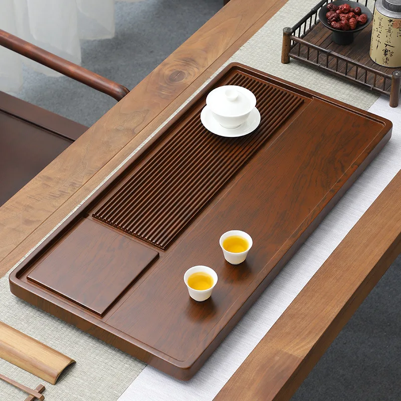 New Whole Tea Tray Solid Wood Living Room Home Drainage Small Tea Table Dry Brew Tea Table Kung Fu Tea Sea Bakelite Home Gift