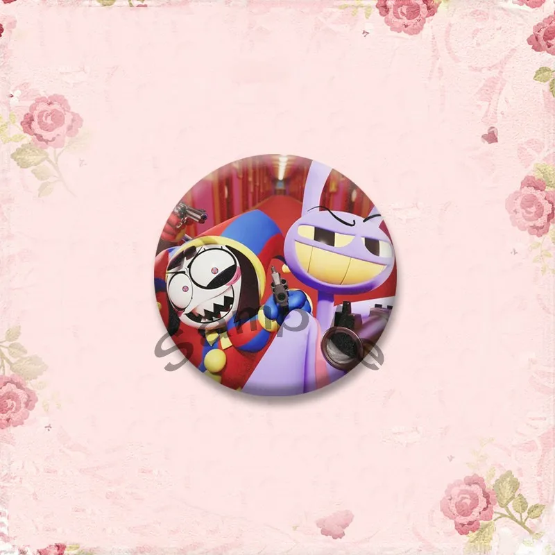 أنيمي دور جاكس جانجل راجاثا بروش مستدير الكرتون الشكل التلبيب شارات مخصصة لينة زر دبوس حقيبة مجوهرات اكسسوارات هدايا عيد الميلاد