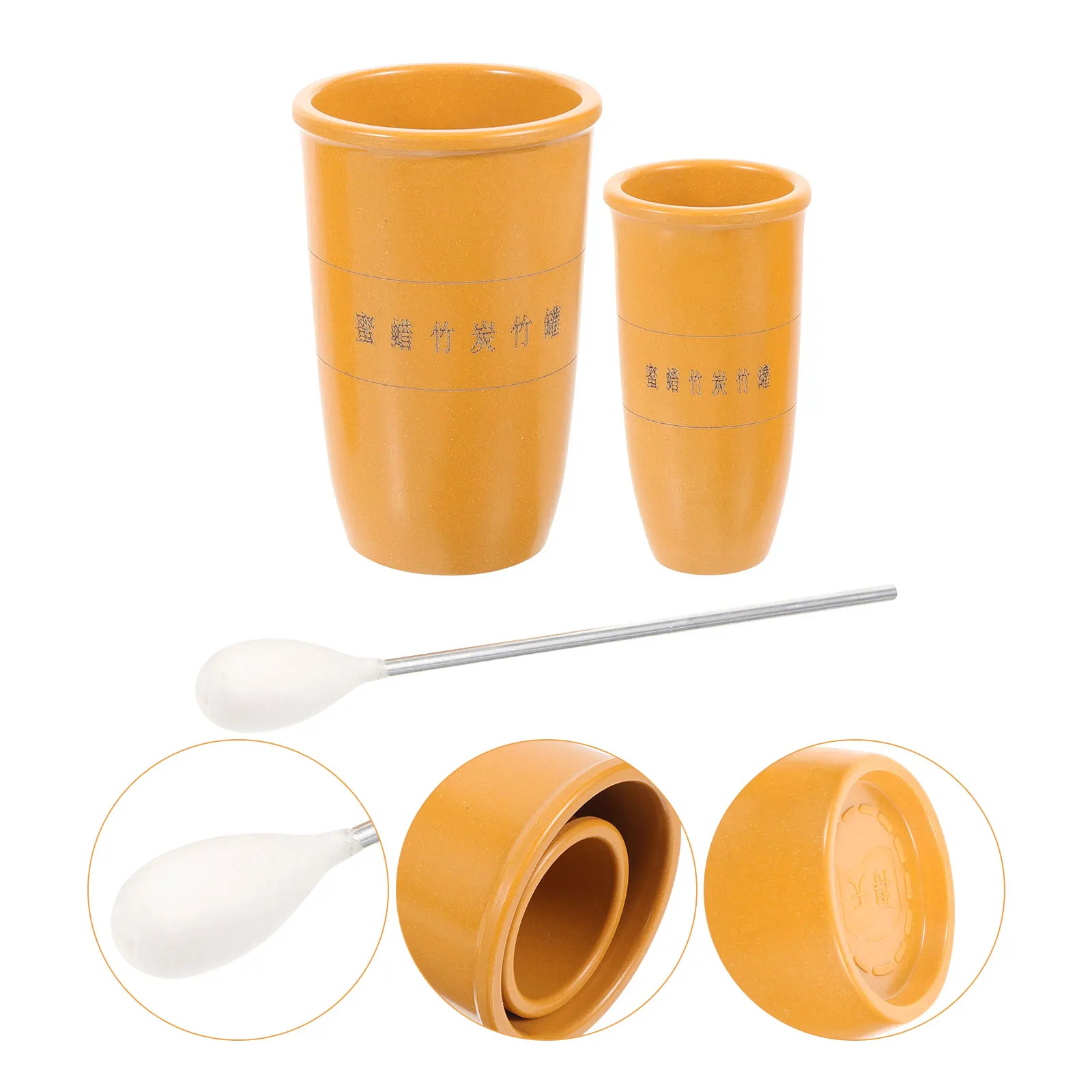 

1 set Bamboo Cupping Jars Set Reusable Massage Tools For Body Relaxation Strong Suction No Air Leakage Cupping Therapy