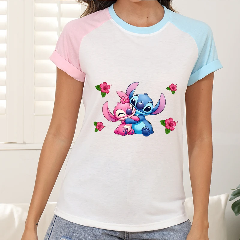 

Disney Mickey Minnie Tees Ladies Y2k t-Shirt Custom Short Sleeve Top Summer Suit T Shirt Cartoon Clothes Woman Clothing Trends
