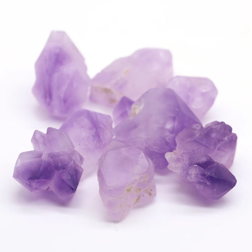 Natural Irregular Raw Stone Rough Purple Amethyst Mineral Crystal Quartz Charms Fit Jewelry Making DIY Jewelry Wholesae 15-20mm