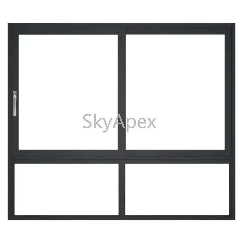 Custom Aluminium Exterior Sliding Window Lateral Pressing Airtight Thermal Insulated Anti Noise Secure  Weather  Resistant  Home