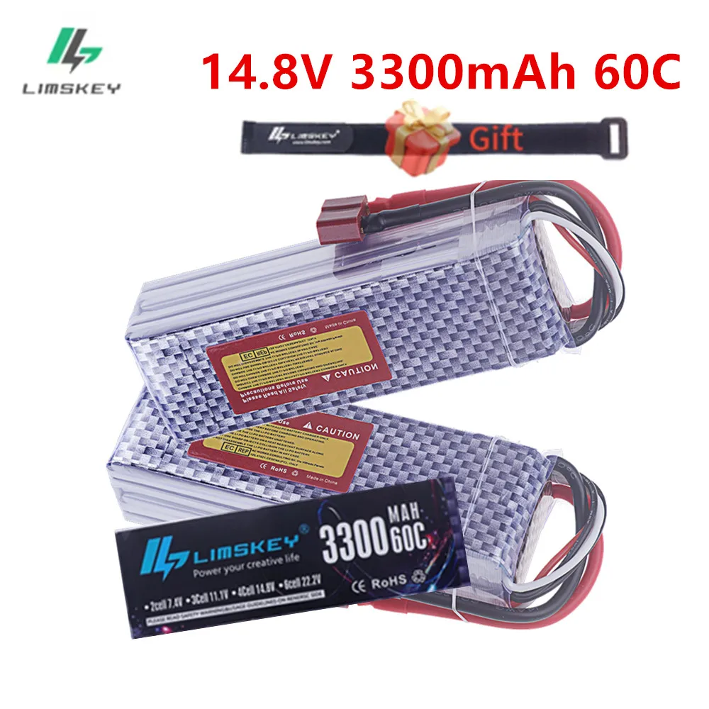 4S 14.8V Lipo Battery for 3300mAh 60C For RC Off-road Racing Car,Vehicle, Airplane Quadcopter