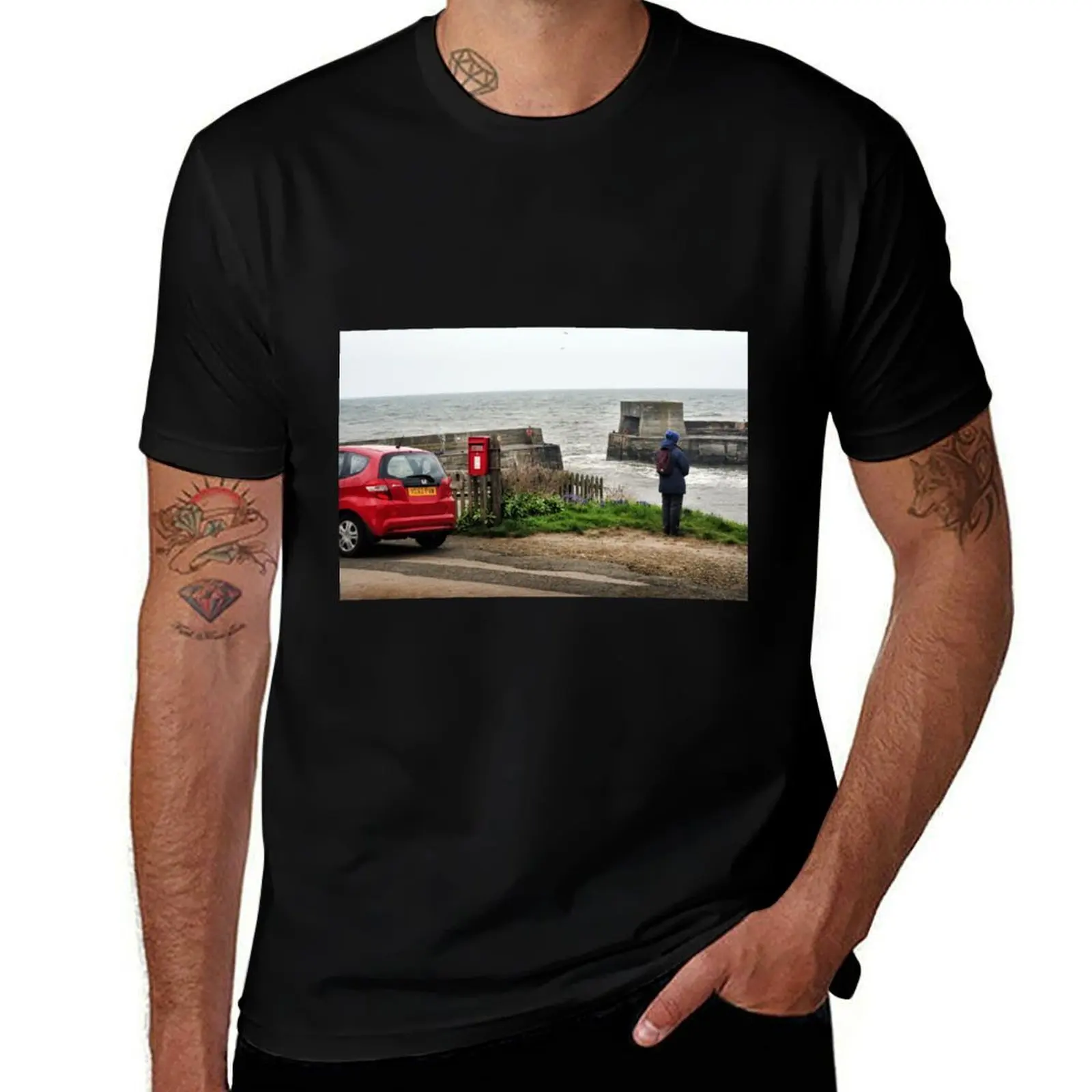 

Parked up by the seaside, Craster, Northumberland T-Shirt shirts graphic cheap stuff sweat plain black t shirts men