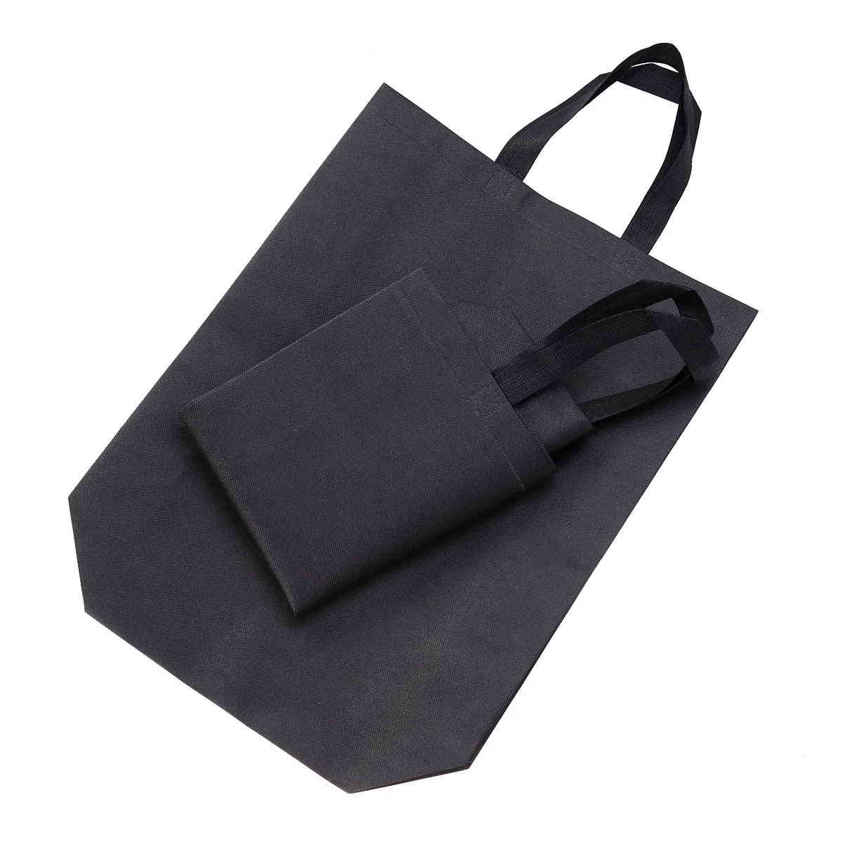 

2Pcs Premium Non-Woven Shopping Bag Light Eco Friendly Foldable Tote for Grocery Heavy Duty Reusable Storage Handbag