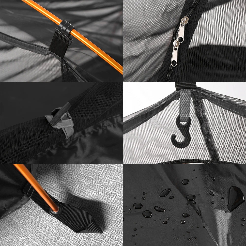 Camping Tent Ultralight Aluminum Pole Outdoor Tent For Backpacking Hiking Camping Seasons 1/2 Person Tent Camping Equipment