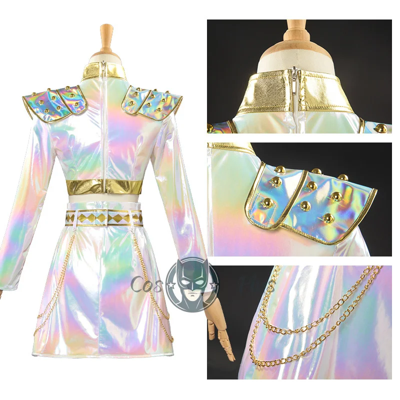 Zoey KPop Cosplay Kostüm Demon Hunter Mädchen Halloween Film Cosplay Kleid Rollenspiel Karneval Party Kleidung für Erwachsene Kinder