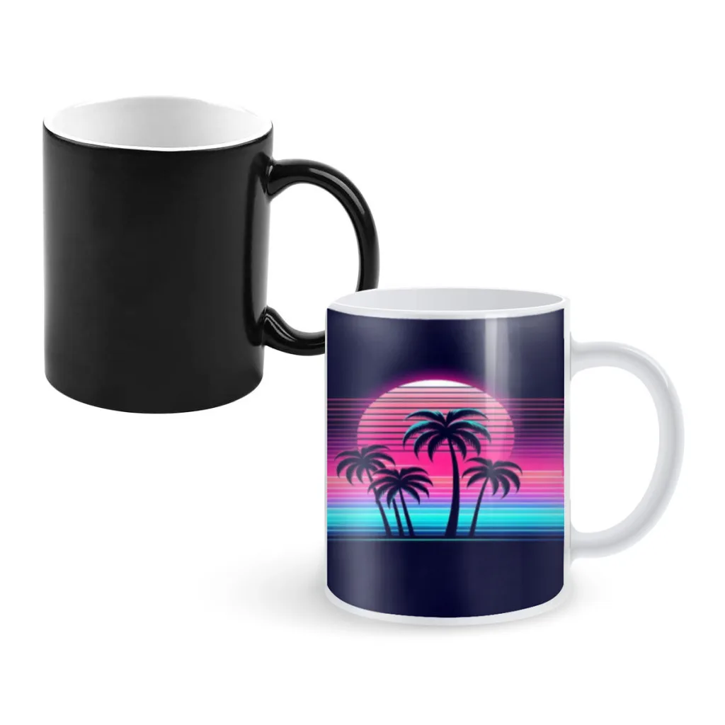 

Miami Vice Ceramics Coffee Mugs Thermal Color-changing Gifts Drinkware Coffeeware 11OZ Ceramic