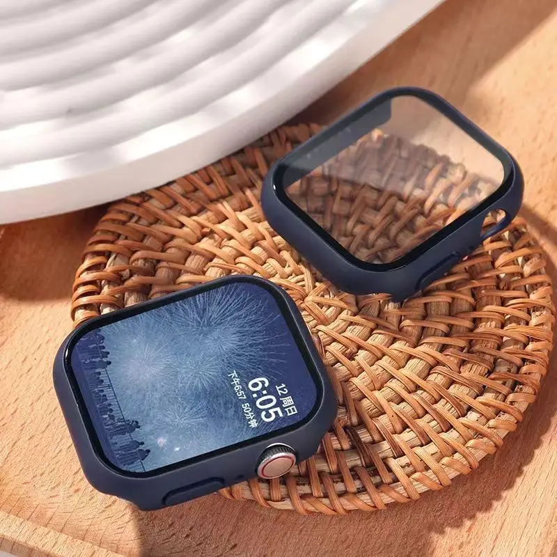 Tempered Glass Screen Protector For Apple Watch Series 8 7 6 5 4 9 SE 2023 41mm 45mm 44mm 40mm Iwatch Protective Film Protection