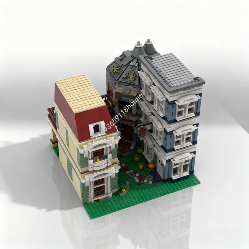 

2429 шт. MOC Silkwood Street, модульная модель здания, рождественский подарок, блоки, строительные игрушки, сборка, креативный образовательный кирпич