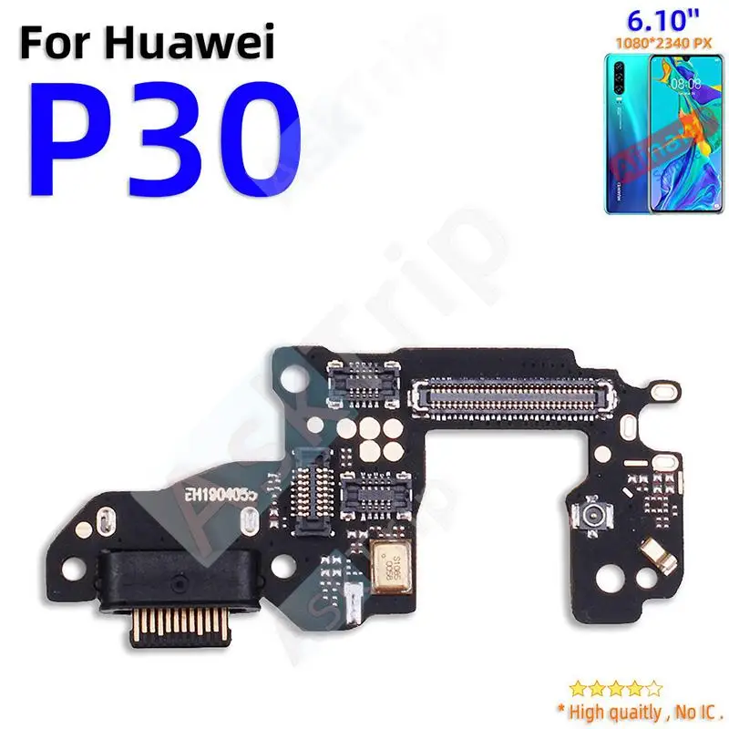 Aiinant Per Huawei P20 P30 Lite Plus Pro 2017 2018 Ricarica inferiore USB Data Dock Microfono Caricatore Cavo flessibile Parti del telefono