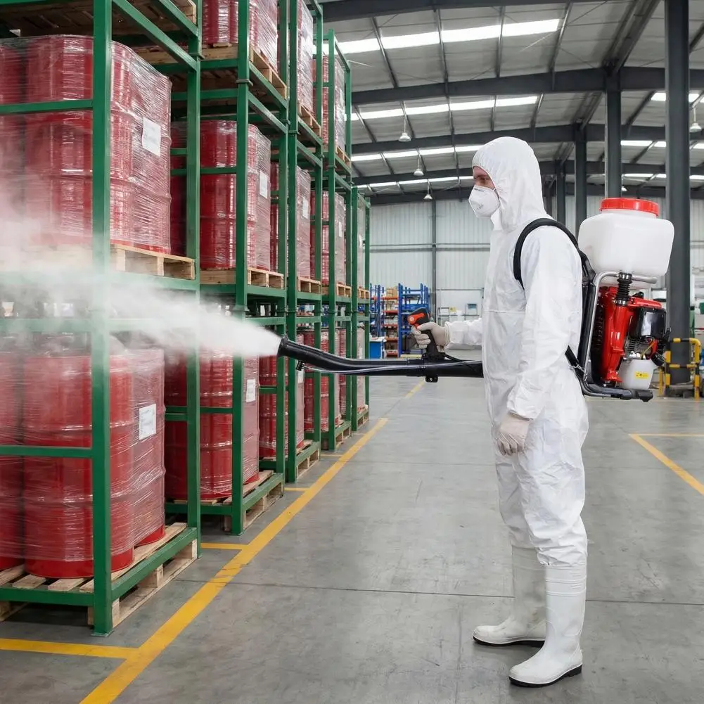 Gasoline Sprayer, 43cc 2HP Engine Backpack Multifunctional Spray Dust Collector, Leak Proof L Shaped 3.7 Gallon Tank Sprayer