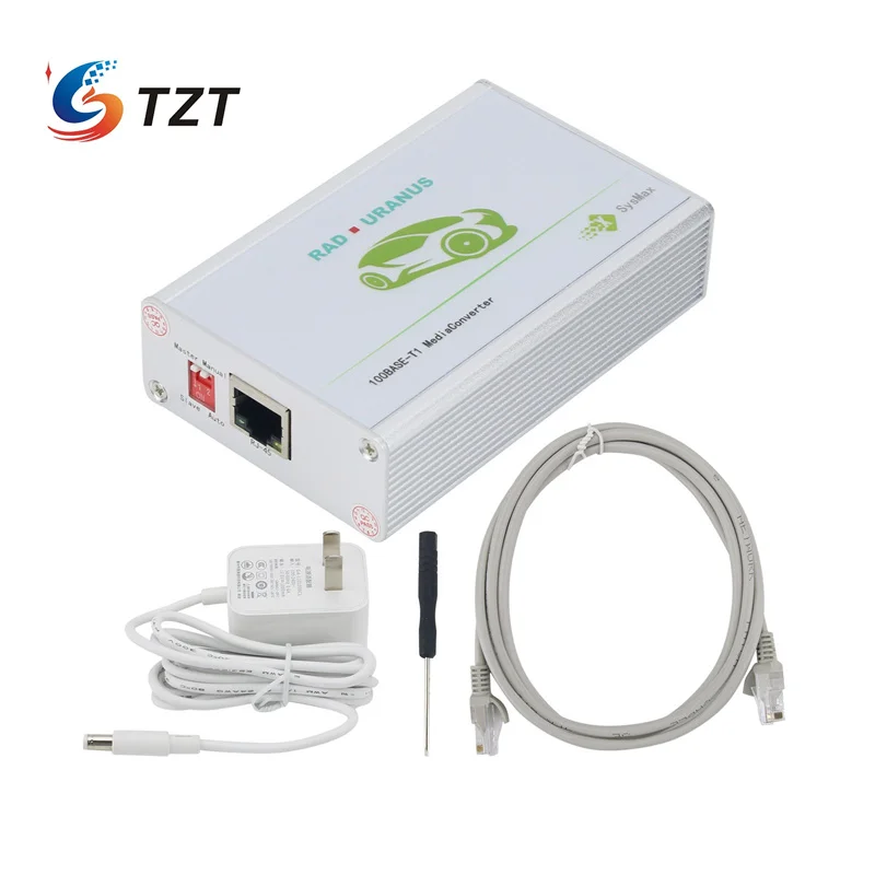 TZT RJ45/USB to 100Mbps Vehicle Ethernet Converter without Screen Bidirectional Low Latency No Loss Data Conversion