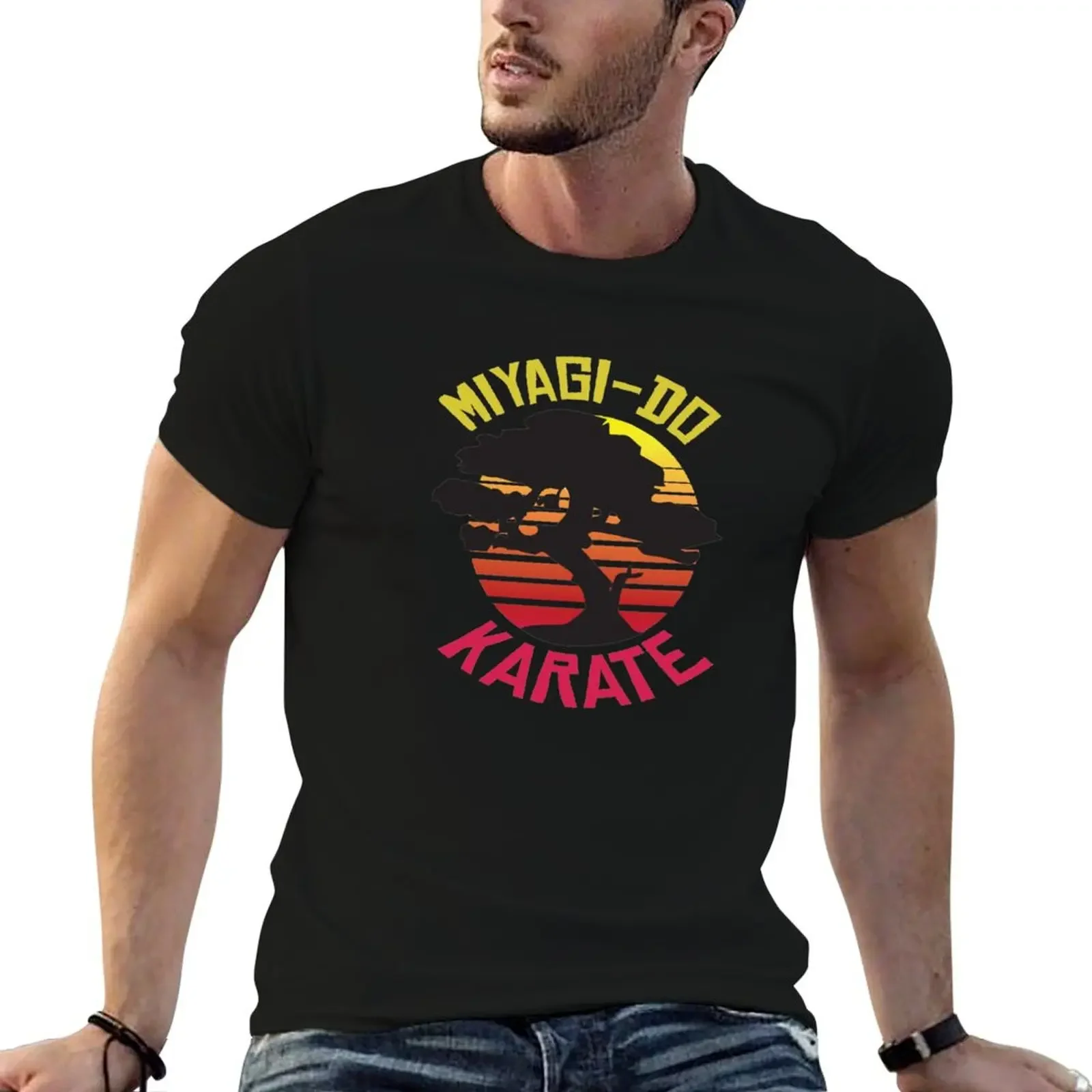 Miyagi Do Silhouette Bonsai - Retro T-Shirt Luxury man Personalized t-shirt tshirts personalised mens fashion