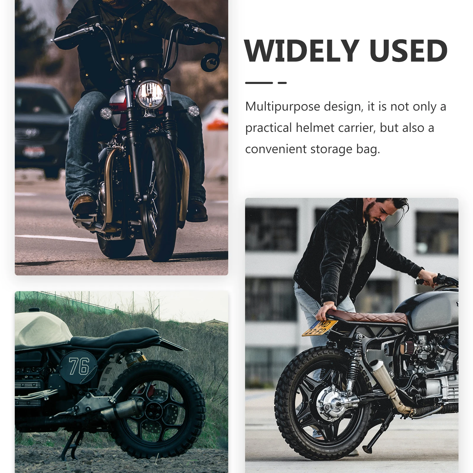 

Motorcycle Bag Dustproof Wear-resistant Storage Pouch for Hard Hat Travel Accessories Practical Carrier with for Long