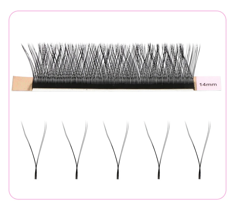 Yy einzelne Wimpern w geformte Blüte 2d 3d 4d automatische Blüte vorgefertigte Fans Wimpern verlängerungen weiches Licht blühende Cillios – Detail 20