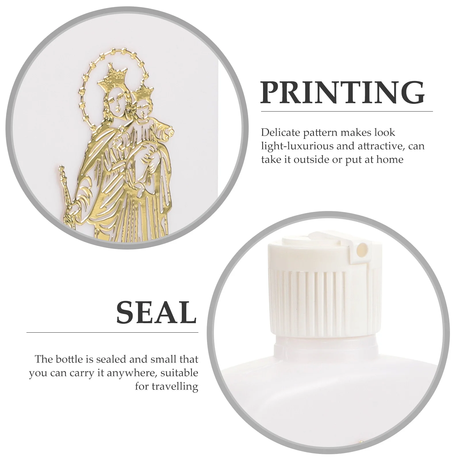 

Empty Holy Water Bottle Catholic Christian Refillable Small Sealed Container Perfect for Travel Party Baptism Wedding Blessing