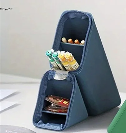 

【DJyoe】1Stylish Silicone Pen Holder, Foldable Pencil Case Holder, Desktop Office And Study Pen Cup Large-capacity Pen Organizer