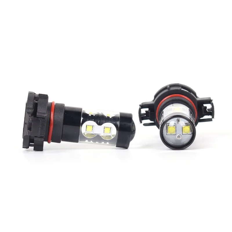 1Pair PSX24W H16 EU PSX26W P13W High Quality LED Auto Lamp Car Anti Fog Light Bulb 6000K White Daytime Running Lamp DRL