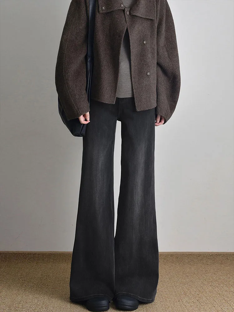 

Женские джинсы больших размеров: расклешенные, с высокой талией, прямые, на флисовой подкладке, широкие, утягивающие, буткат, повседневные, из денима