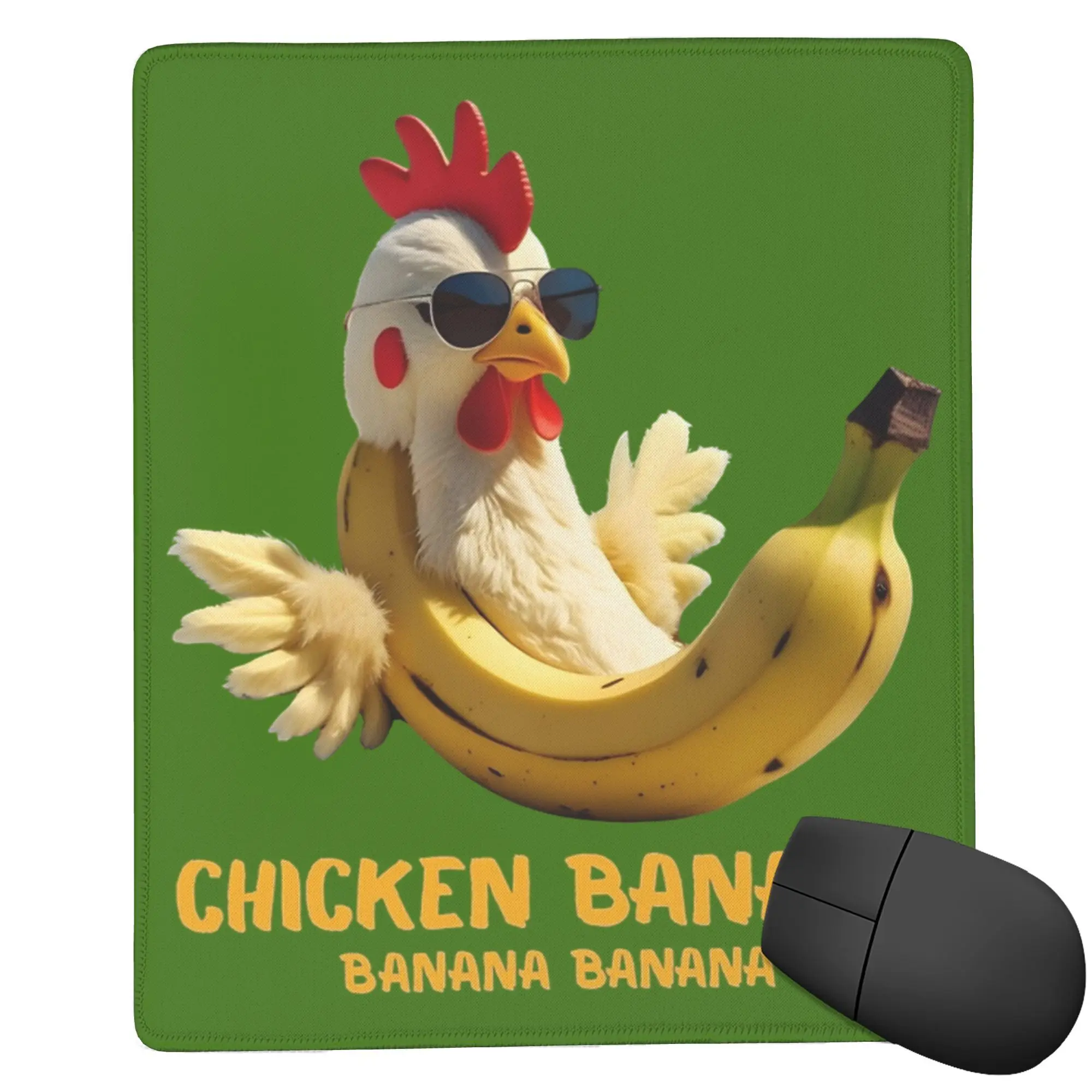Funny Chicken Banana Italian Brainrot  Gaming Mouse Pad Keyboard Table Mat  Rubber Mousepad for Computer