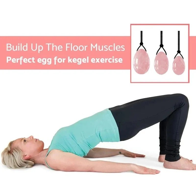 Natural Yoni Egg Jade  Massager for Women Ladies Kegel Exerciser Yoni Pelvic Floor Muscle Massage Balls Vaginal Wellness Health