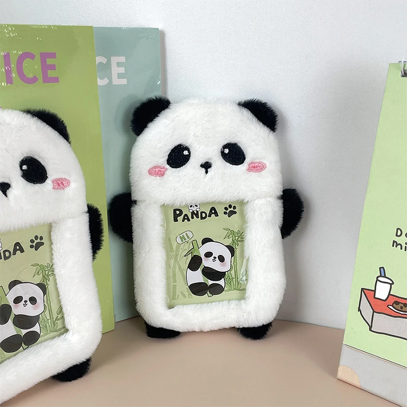 

Kawaii мультфильм панда держатель для фотокарт плюшевый милый студенческий держатель для карт Kpop Idol фото рукав школьные канцелярские принадлежности