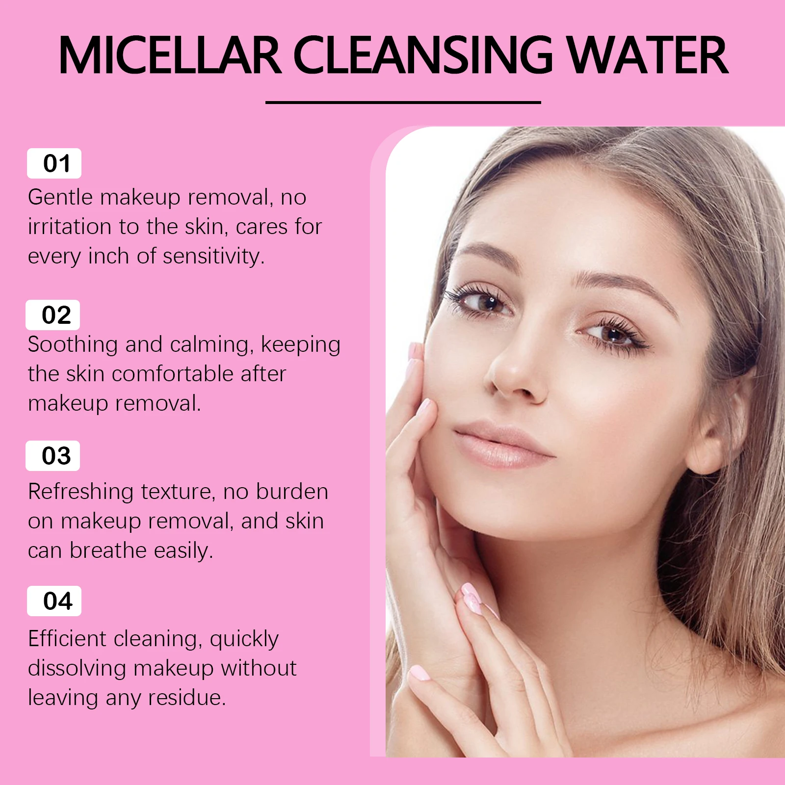 Agua limpiadora micelar, 100ml, removedor de maquillaje Entle para pieles sensibles, limpiador Facial sin aceite, equilibra aceite sin residuos pegajosos