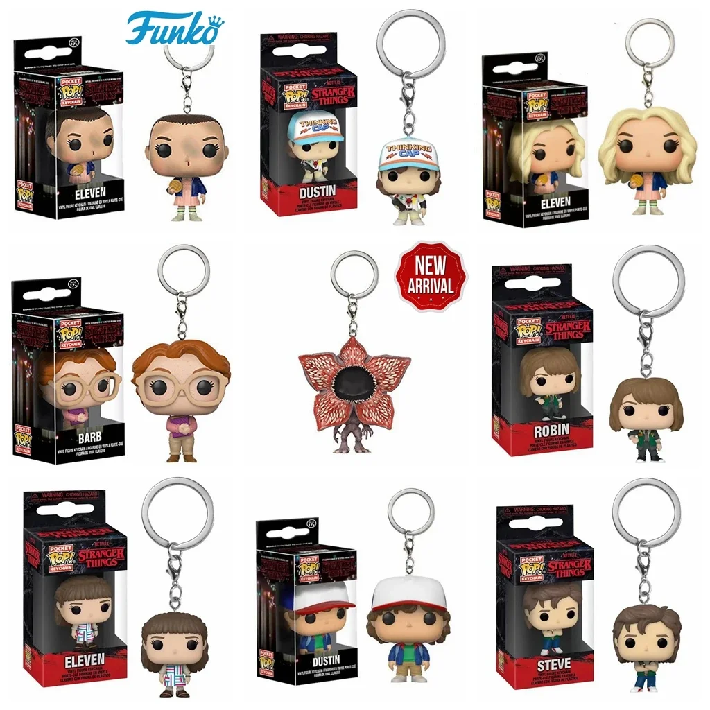 Funko Pop ELEVEN Demogorgon DUSTIN Barb PVC llavero figura coleccionable modelo muñecas regalo de Navidad juguetes para niños