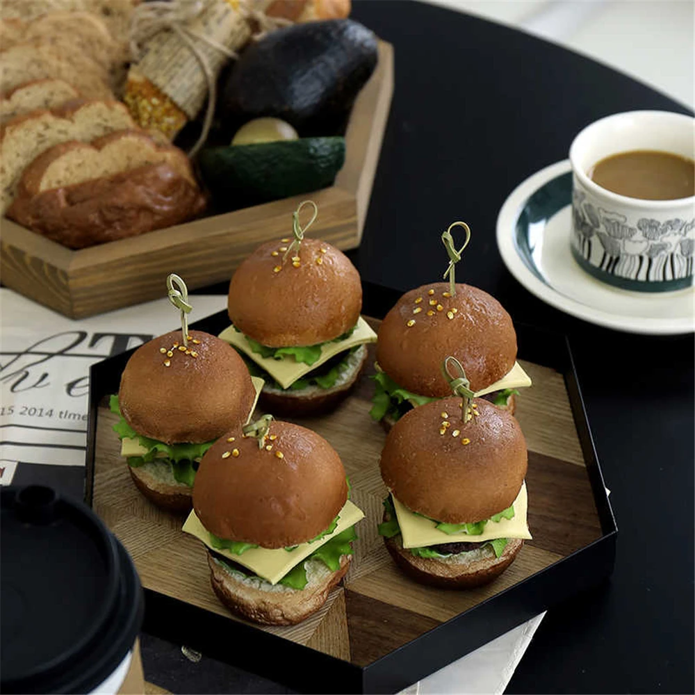 

burgers food props cake dessert store hotel restaurant cabinet decor Chocolate cheese fake artificial simulation hamburger model