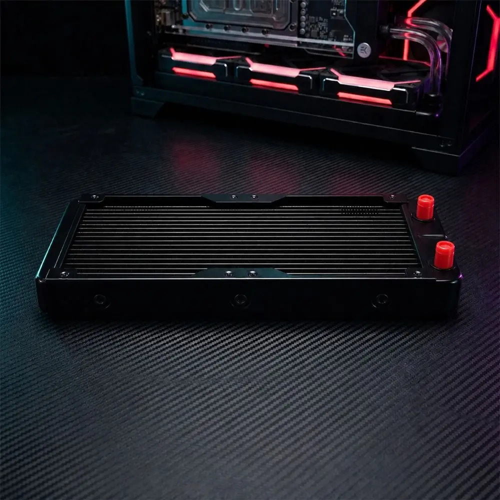 18 Tubes Computer Water Cooling Radiator Heat Dissipation Dense Fins Aluminum Radiator Powder Coated Aluminum