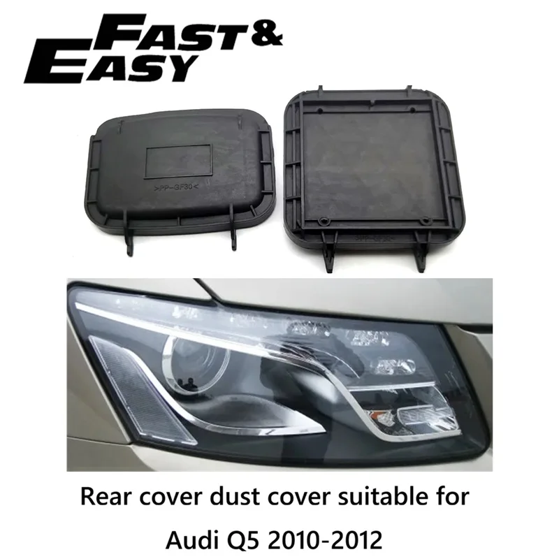 Headlight Rear Cover Dust Cover Far and Near Light Cover Bulb Cover Module Base Light Cover Seal Cover for Audi Q5 2010-2012