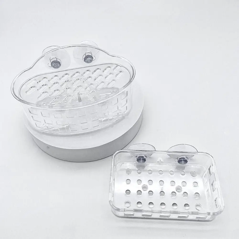 Transparent Suction Cup Soap Dish Reusable Waterproof Plastic Soap Holder No-Drilling Multifunctional Soap Container