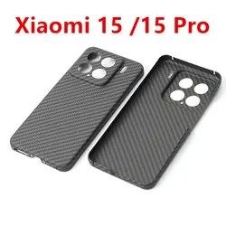 For Xiaomi 15/14/13 Case Real Carbon Fiber Cover Shockproof Phone Back Cover for Xiaomi 13/14/15 Pro Fiber Case Phone Shell