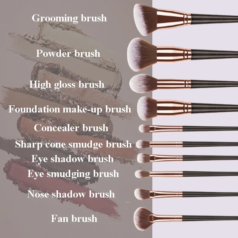 1-15PCS Makeup Brushes Set Soft Fluffy Eyeshadow Foundation Concealer Blending Blush Brush Kabuki Professional Women Beauty Tool