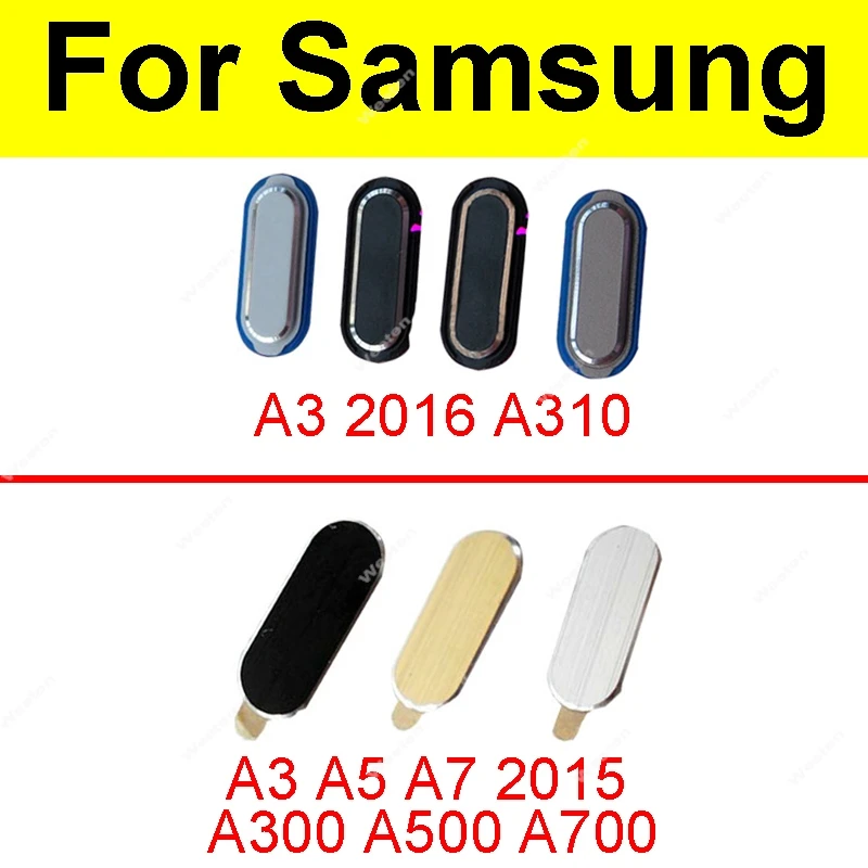 Botão chave de retorno para samsung galaxy a3 a5 a7 2015 2016 a310 a300 a500 a700 menu botão de reconhecimento chave de retorno peças de reparo