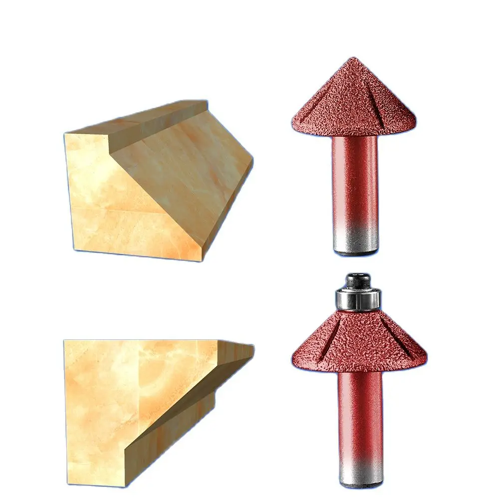 WeiTol 1 stücke diamant schmirgel stein router bits 90 grad V groove bit granit schneiden werkzeuge marmor gravur bits