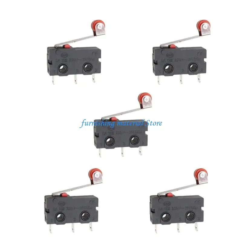 Y5GD Microswitch Contact Button Assembly, KW11 KW12 Series Control Unit with 5A 125V 250V Rating, Black Housing Body