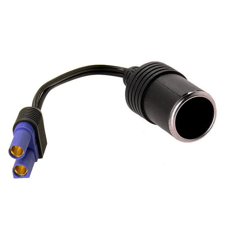 1PCS  Auto Car 12V EC5 Adapter To Female Car Cigare Lighter Socket Plug Connector New PVC Plastic 12-24V Full Copper Wire Core